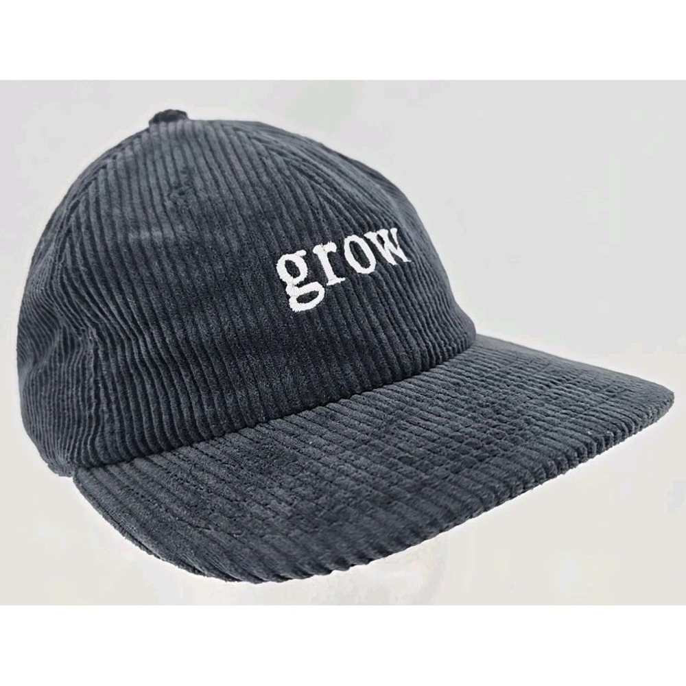 AS COLOUR CORD CORDUROY GROW ADJUSTABLE STRAPBACK BASEBALL HAT/CAP, Gray